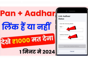 Pan Card Se Adhar Card Link Check 2024