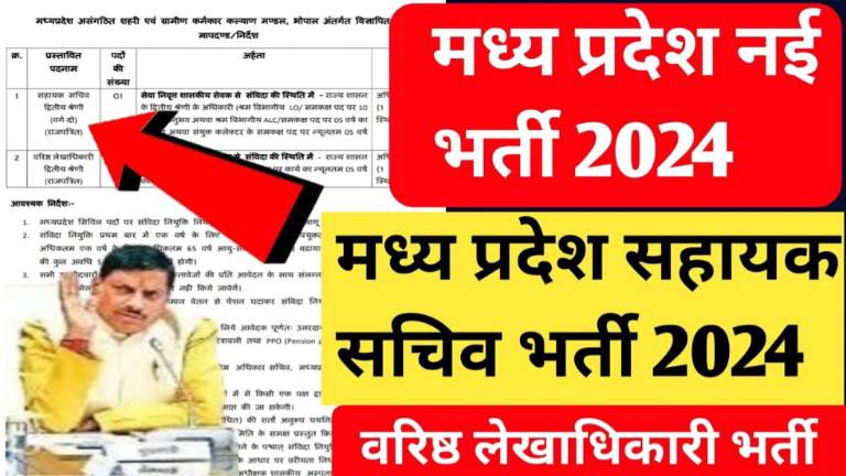 MP Sahayak Sachiv Vacancy